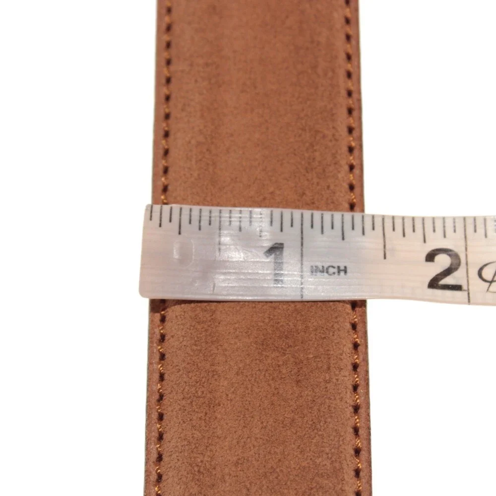 Di Bianco NWT Cut to Size Dress Belt In Solid Brown Suede Leather One Size